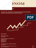 Studies on the economic and sciences - tanulmányok a gazdaság- és társadalomtudományok területéről