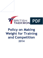 British Taekwondo Making Weight Policy 2014 