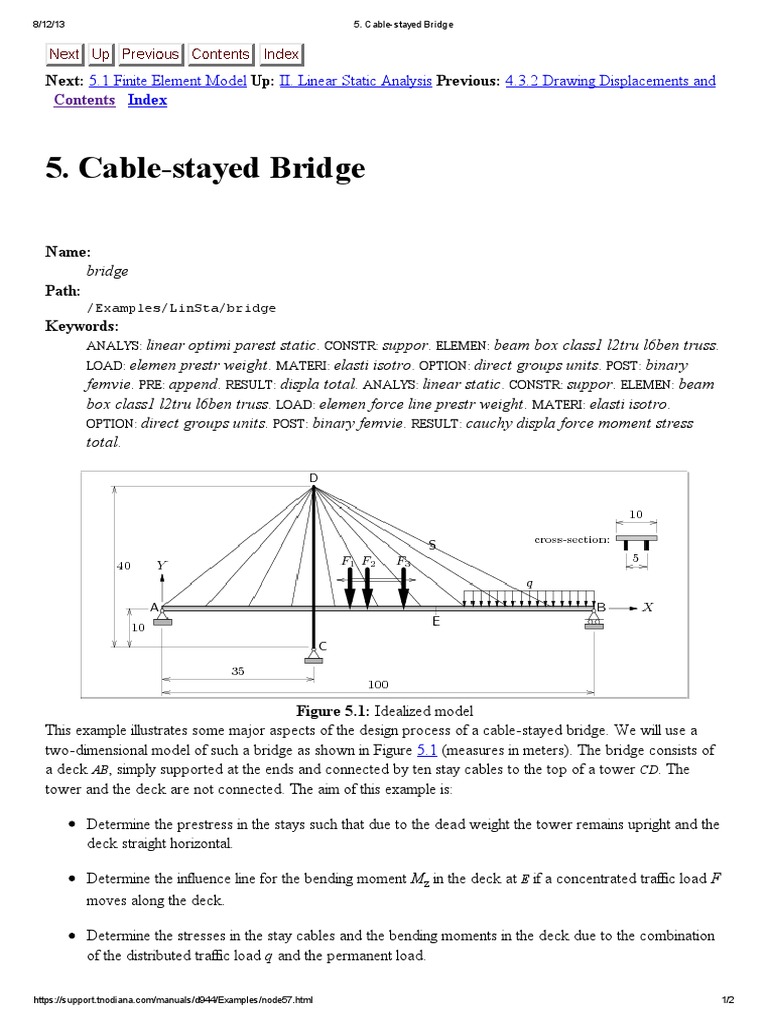 Cable Stayed Bridge | Bridge | Structural Load | Free 30-day Trial | Scribd