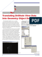 Translating Drillhole View Data Into Geometry Object Data