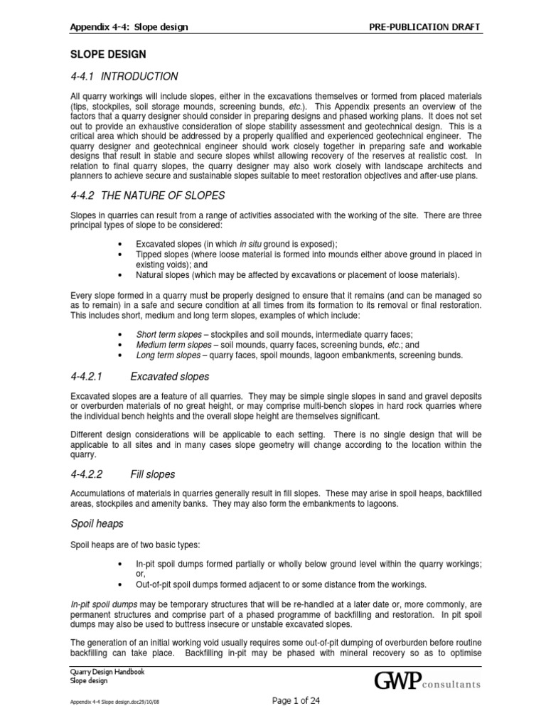 Slope Design | PDF