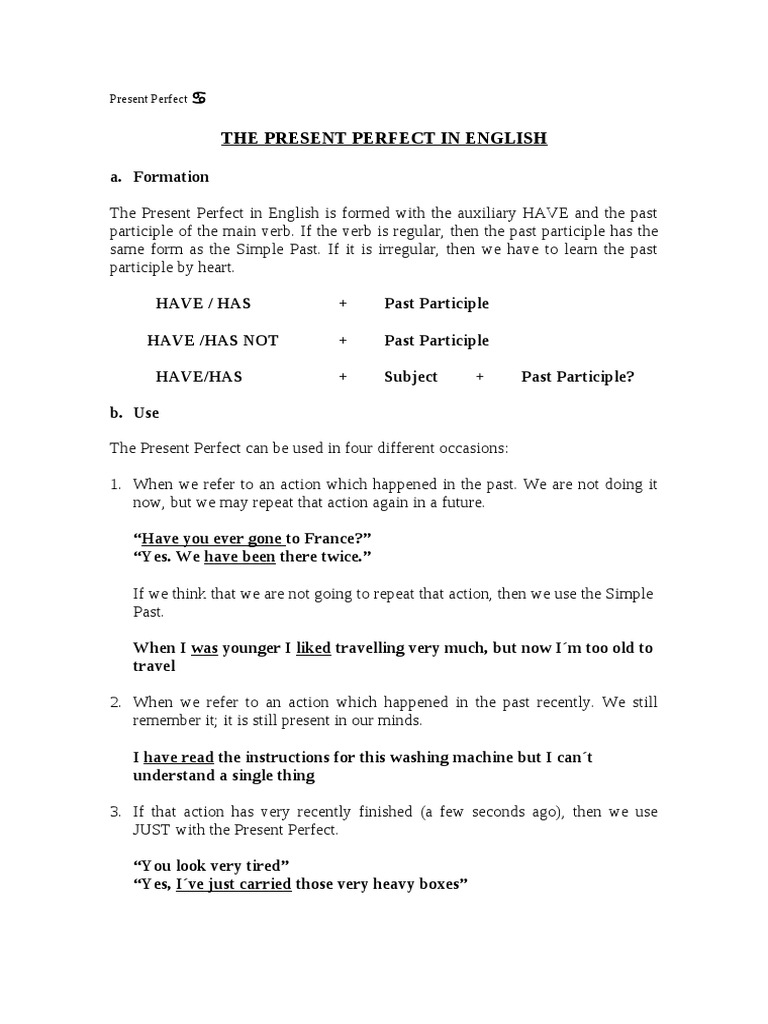 5393 Present Perfect | PDF