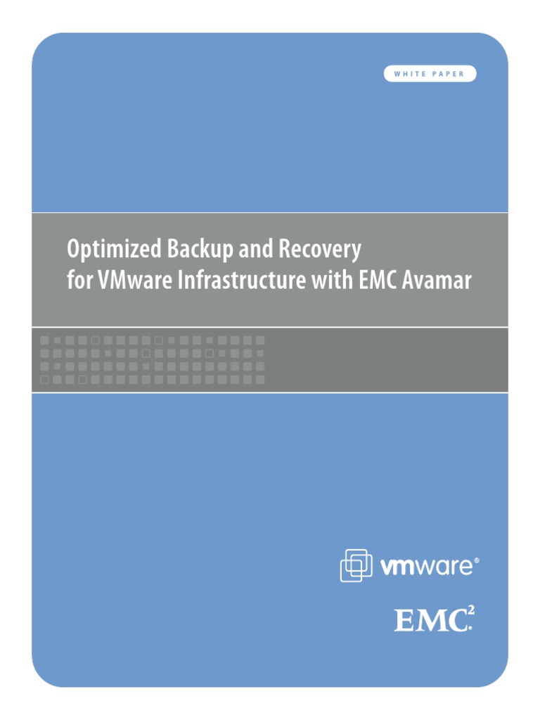 VMware and Avamar Backup | PDF