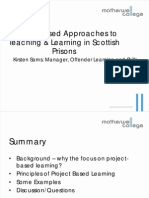 Project-Based Approaches To Teaching & Learning in Scottish Prisons