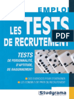 Les Tests de Recrutement Emploi Studyrama