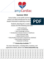 Camp Cardiac Flyer 2014