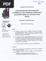 Caderno de Encargos de Exploração de Comidas