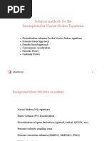 Solution Methods For The Incompressible Navier-Stokes Equations