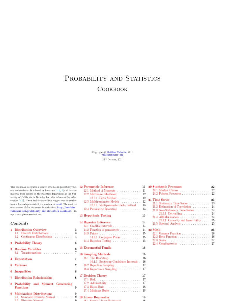 Stats Cheat Sheet | PDF