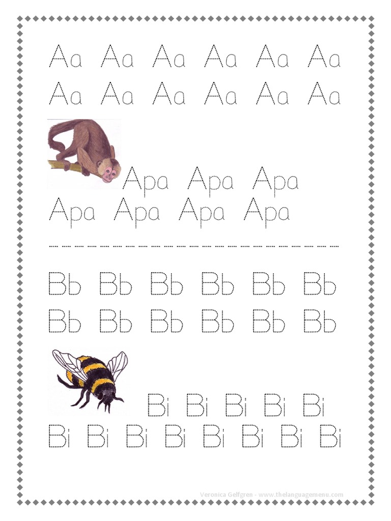 Alfabetet På Svenska Med Bilder Och Ord | PDF, image size:768x1024