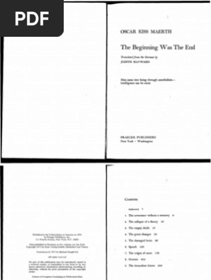 Chapter 1 of The Beginning Was The End | PDF | Human | Earth