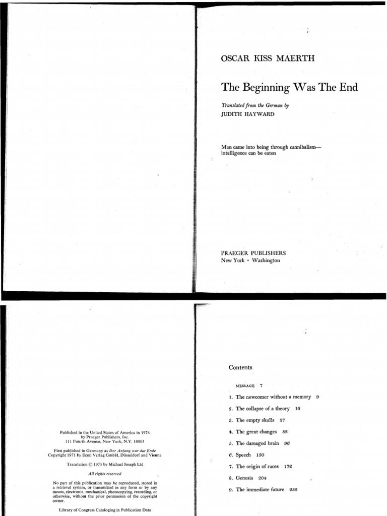洋書 THE BEGINNING WAS THE END by MAERTH The Beginning Was the End by Oscar Kiss Maerth | Goodreads