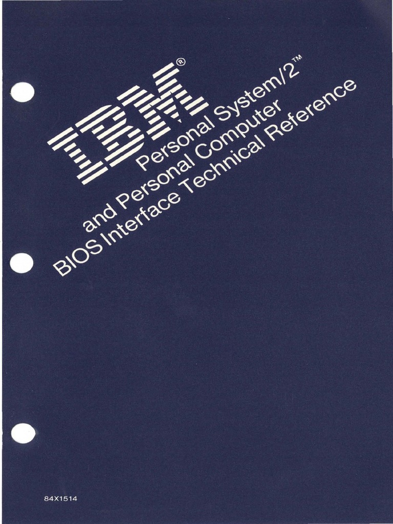 PS2 and PC BIOS Interface Technical Reference Apr87 | PDF | Bios ...