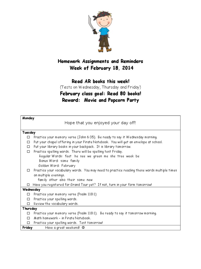 Assignments February 18 | PDF | Language Arts & Discipline | Foreign ...