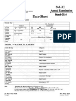 Date-Sheet Std.-Xi Annual Examination
