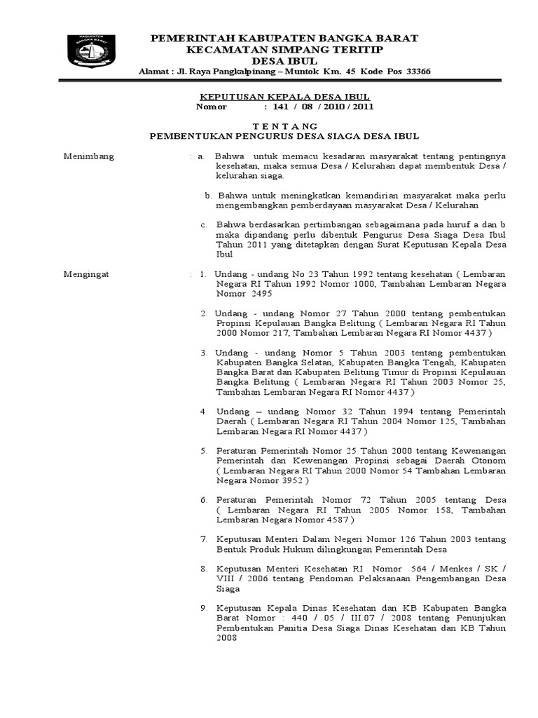 Sk Desa Siaga