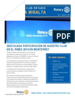 Boletín Del Club Rotario Altamira Miralta