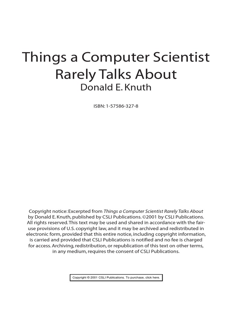 Things A Computer Scientist Rarely Talks About PDF Quantitative
