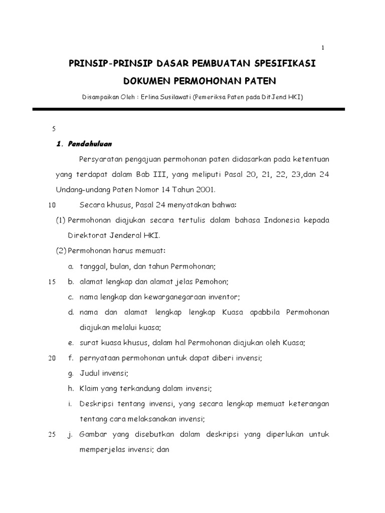Panduan Penulisan Klaim Paten yang Tepat | PDF
