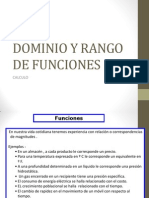 Dominio y Rango de Las Funciones