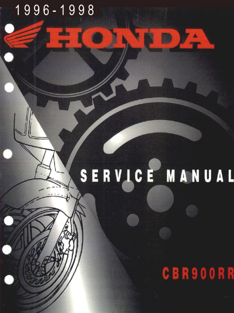 Honda CBR900RR Manual 96-98 | PDF | Business | Technology