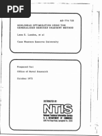 Nonlinear Optimization Using The Generalized Reduced Gradient Method