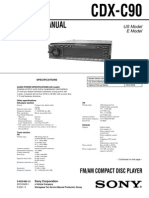 C 90 Service ManualFM/AM COMPACT DISC PLAYER