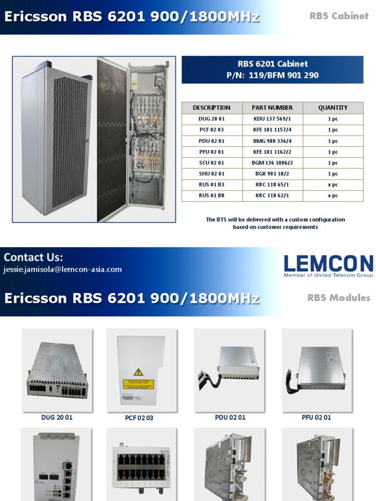 Ericsson RBS 6201 900 - 1800MHZ | PDF | Technology & Engineering