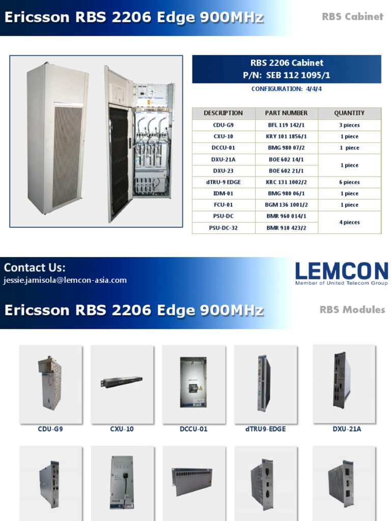 Ericsson RBS 2206 Edge Configuration | PDF | Computers | Technology ...