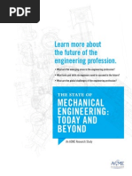 State of Mechanical Engineering Today and Beyond