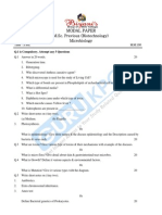 Modal Paper: M.Sc. Previous (Biotechnology) Microbiology
