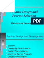 Product Design and Process Selection: Manufacturing Operations