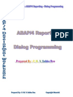 ABAP Reporting - Dialog Progamming 