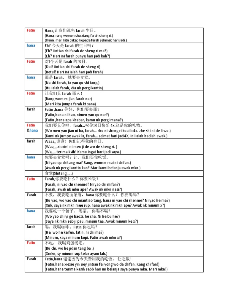 Mandarin Dialog | PDF