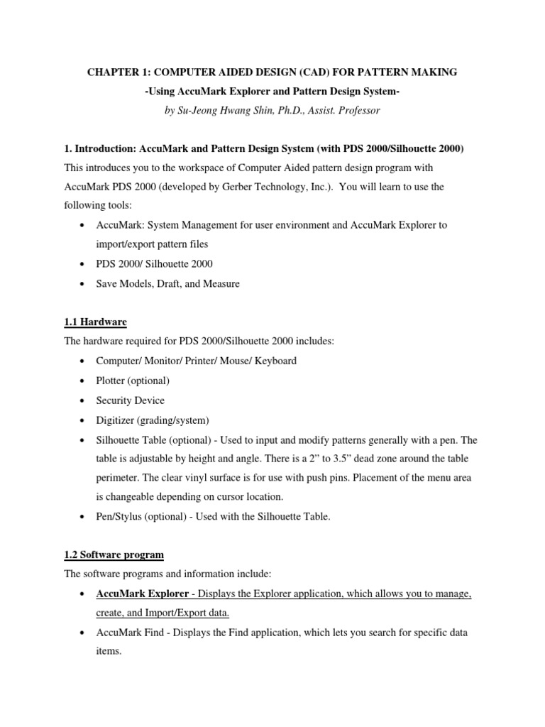 AccuMark CAD for Pattern Making Guide | PDF | Menu (Computing ...