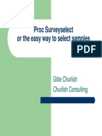 The easy way to select random samples with Proc Surveyselect