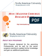 MCH Programs, Master of Surgery, M.CH Trauma &amp Orthopedic Surgery, TAU