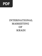 International Marketing of Khadi Project Report - Collegeprojects1.Blogspot - in