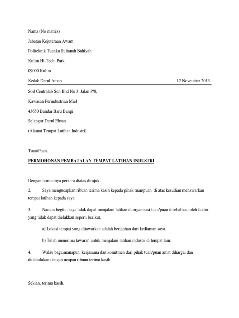 Surat Pembatalan Li Edit Pdf