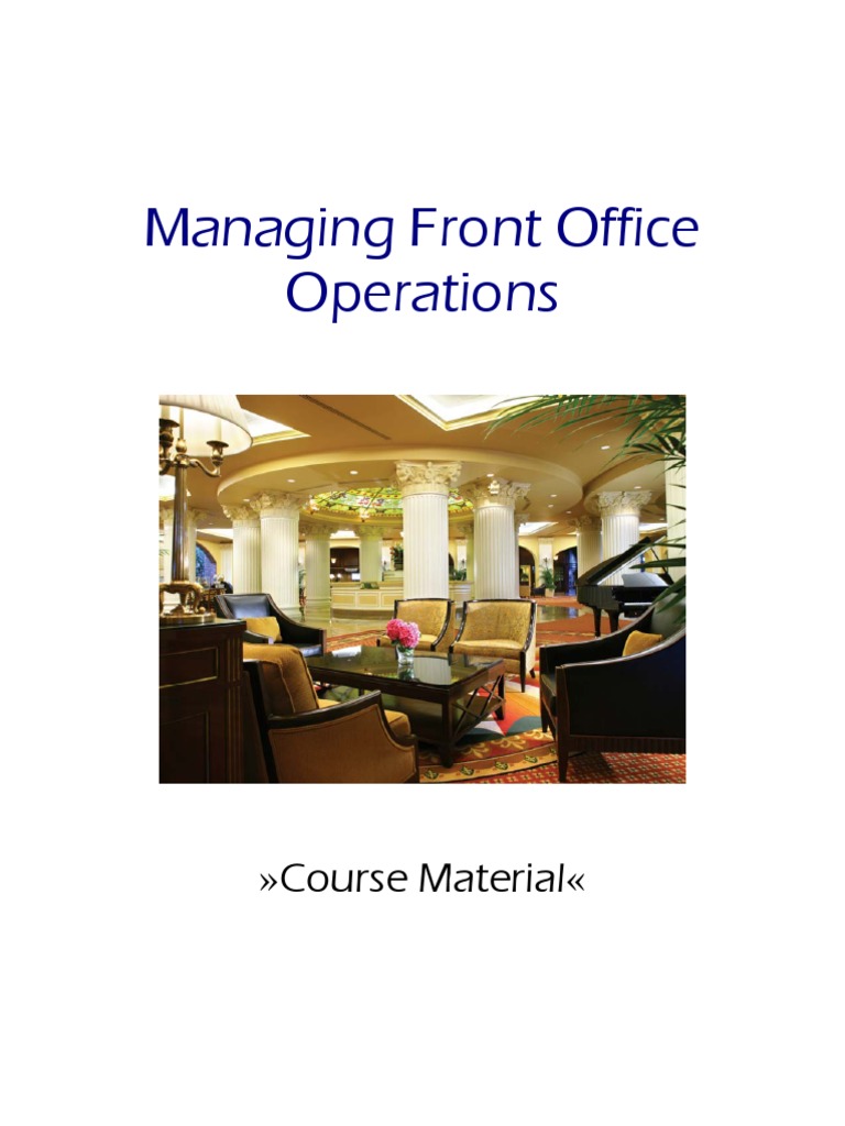 Front Office Operations Overview | PDF | Resort | Bed And Breakfast