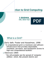 Introduction To Grid Computing: J.Sudha