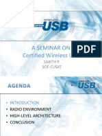 A Seminar On Certified Wireless USB: Sabith P. Soe-Cusat