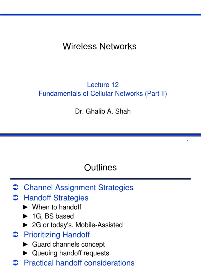 Wireless Networks - CS718 Power Point Slides Lecture 12 | PDF ...