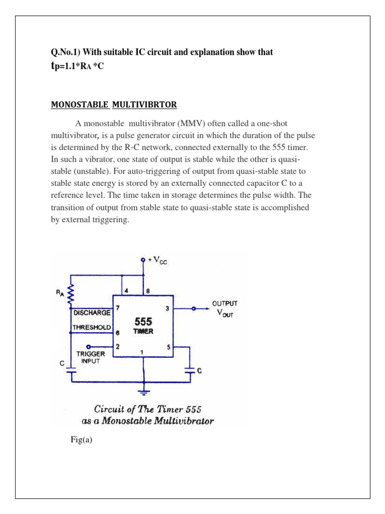 A Monostable Multivibrator | PDF | Electronics | Electricity