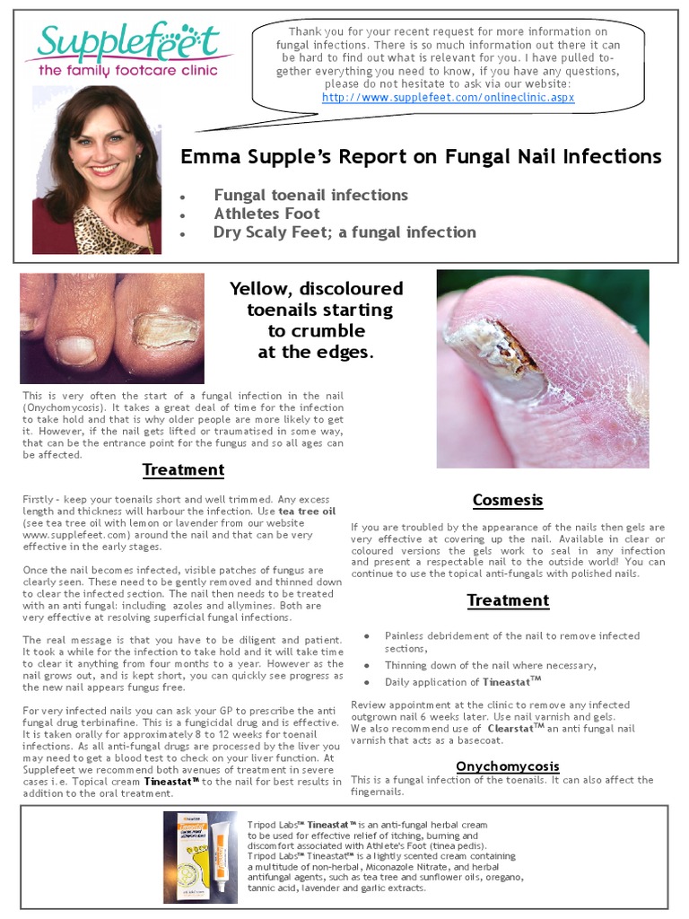 Report on Fungal Nail Infections Nail (Anatomy) Cutaneous Conditions Free 30day Trial