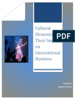 Cultural Elements & Their Impcat On International Business
