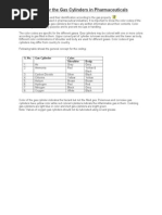 Medical Gas Cylinder Color Coding Guide | PDF | Nitrous Oxide | Chemistry