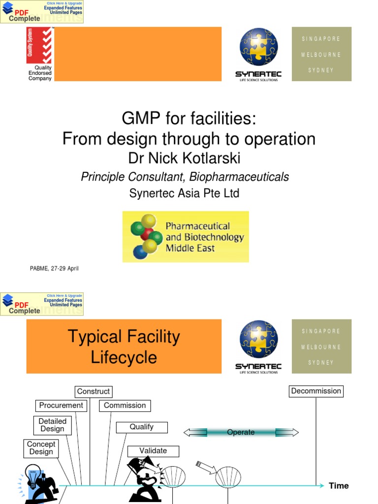 GMP for Facilities Verification And Validation Enterprise Resource