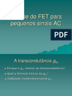 Análise Do FET para Pequenos Sinais AC