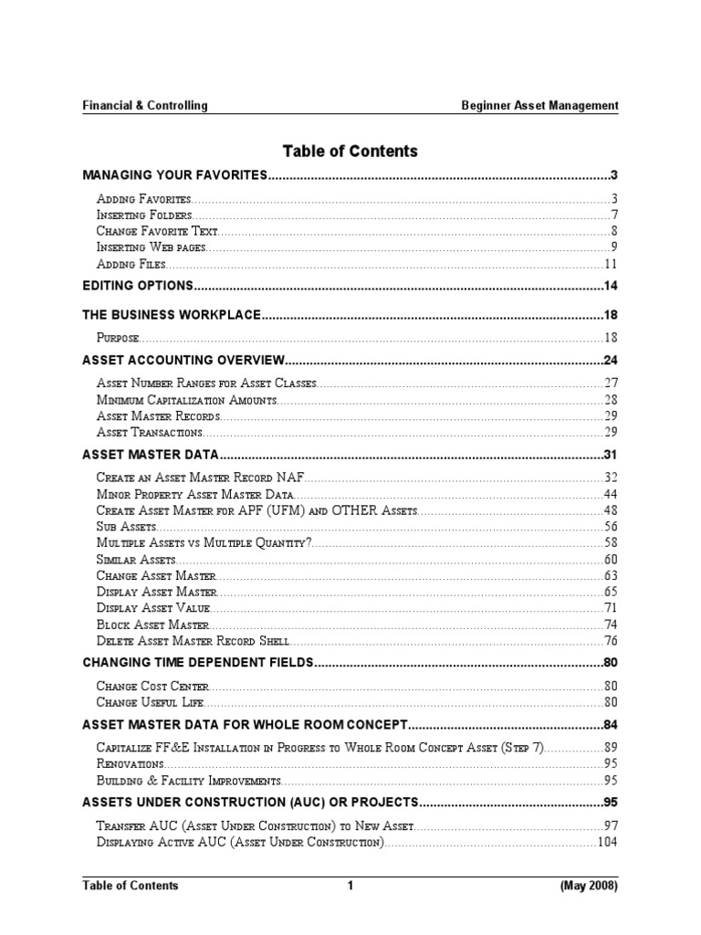 Asset Management Basics in SAP | PDF | Depreciation | Computer File